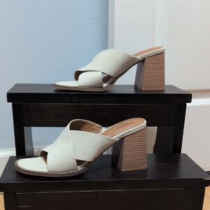Sonoma Ortholite Eco Riya Bone Wide-Block Heel Sandals Size 9M